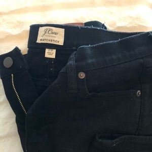 JCrew Black “matchstick” Jeans.
